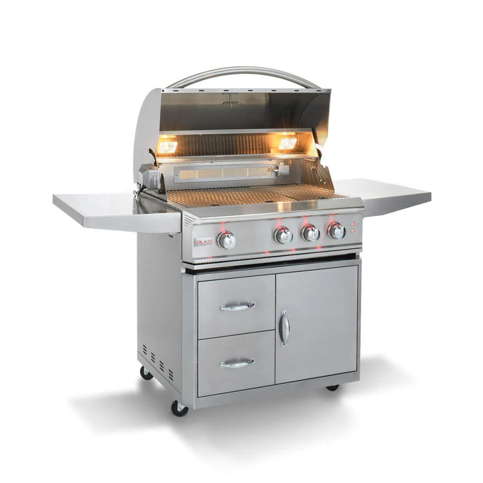 Blaze Professional LUX 34-Inch 3-Burner Freestanding Grill With Rear Infrared Burner