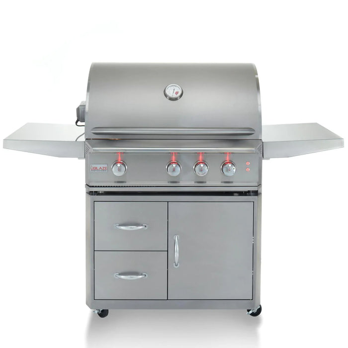 Blaze Professional LUX 34-Inch 3-Burner Freestanding Grill With Rear Infrared Burner