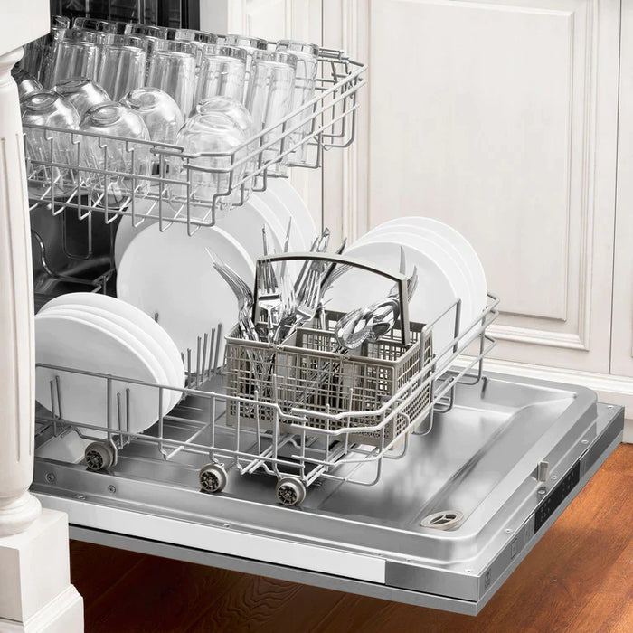 ZLINE 18 in. Top Control Dishwasher in DuraSnow® Stainless Steel with Stainless Steel Tub