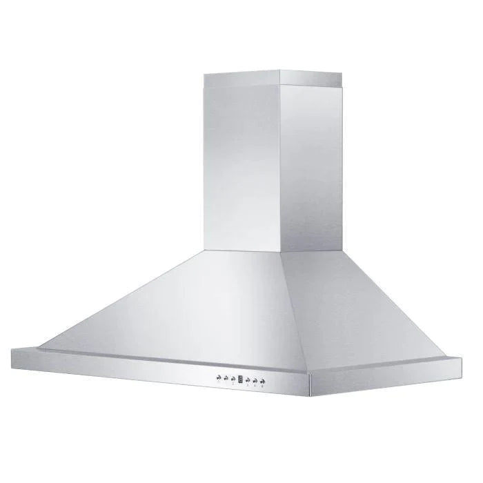 ZLINE Kitchen Package with Stainless Steel Dual Fuel Range with DuraSnow® Door and Convertible Vent Range Hood 5