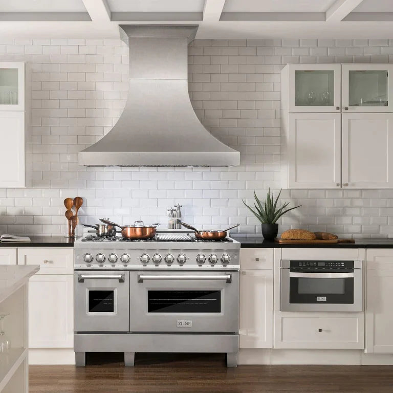 ZLINE 48 in. Professional Gas Burner/Electric Oven in DuraSnow® Stainless with 6.0 cu.ft. Oven