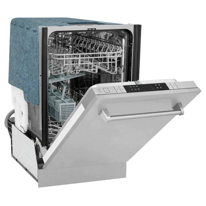 ZLINE 18 in. Top Control Dishwasher in DuraSnow® Stainless Steel with Stainless Steel Tub