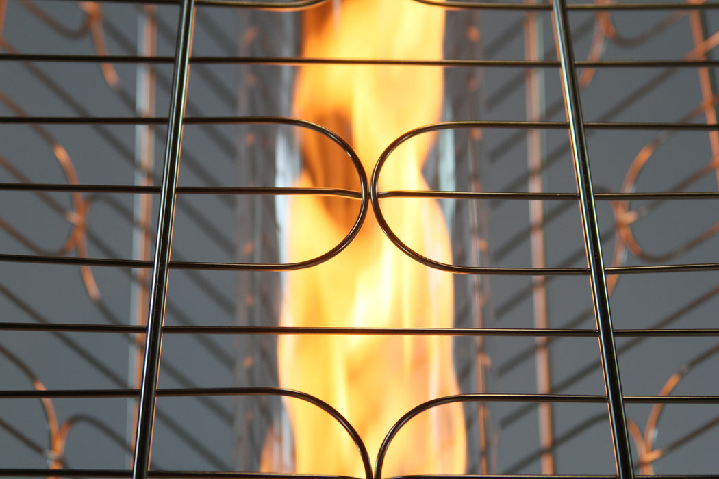 RADtec 93" Pyramid Flame Natural Gas Patio Heater - Stainless Steel Finish