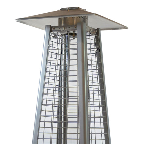 RADtec 89" Tower Flame Propane Patio Heater - Dark Brown Wicker 2