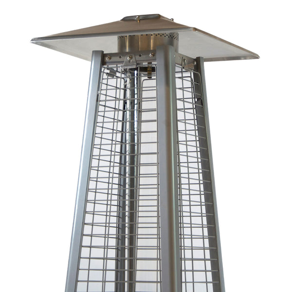 RADtec 89" Tower Flame Propane Patio Heater - Dark Brown Wicker 2