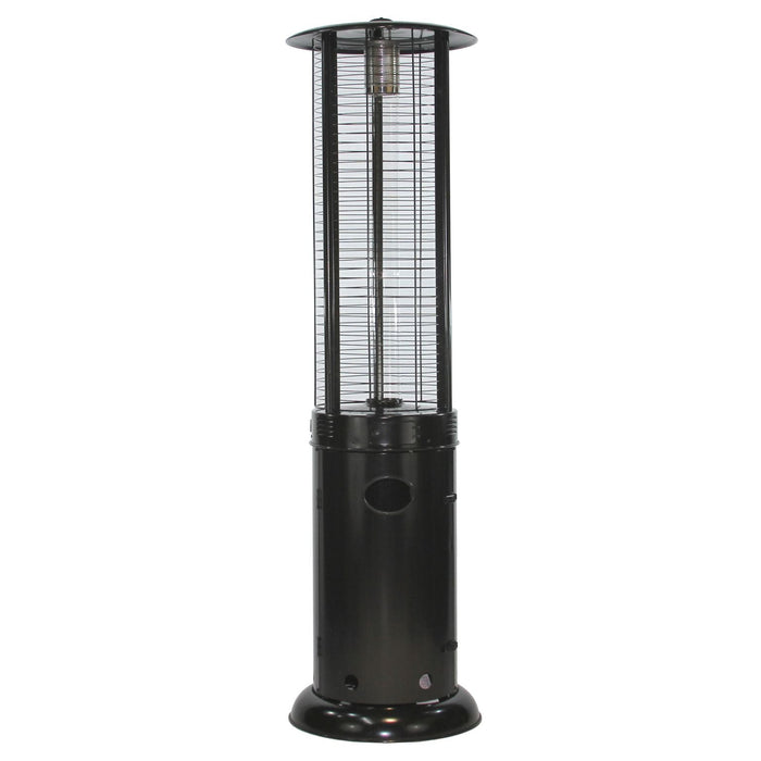 RADtec 80" Ellipse Flame Propane Patio Heater - Black with Clear Glass