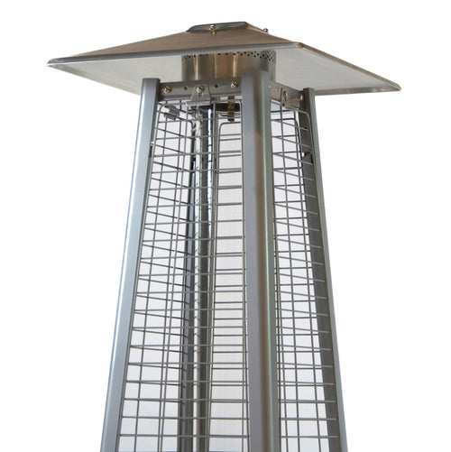 RADtec 89" Tower Flame Propane Patio Heater - Black & Grey Wicker 3