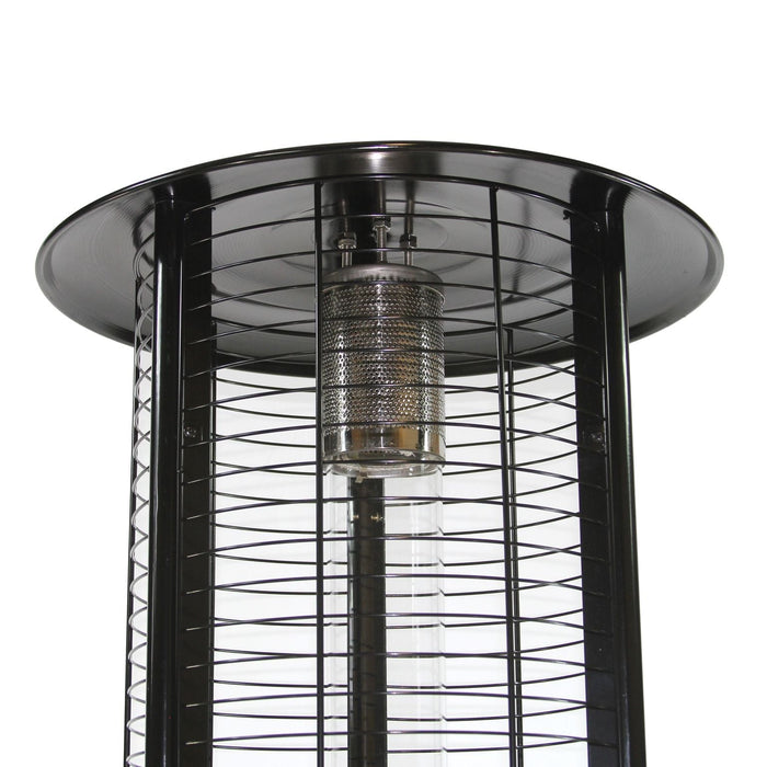 RADtec 80" Ellipse Flame Propane Patio Heater - Black with Clear Glass