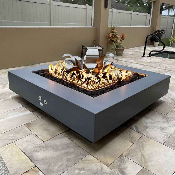 The Outdoor Plus Cabo Square Fire Pit 10