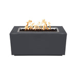 The Outdoor Plus Pismo Metal Fire Pit OPT-R4824PCR Fire Pit The Outdoor Plus Gray Powdercoat Electronic Ignition Natural Gas on a white background 5