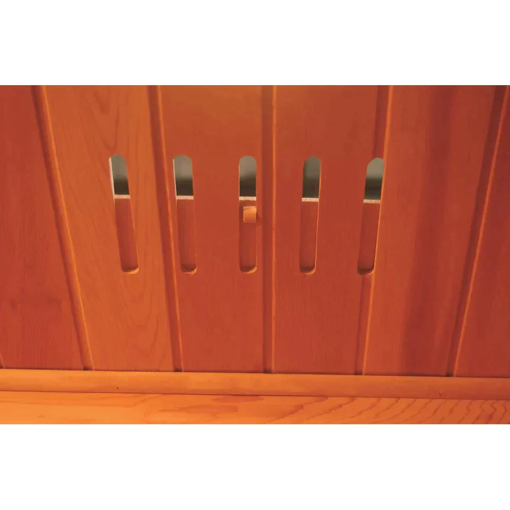 SunRay Cordova 2 Person Cedar Sauna with Carbon Heaters & Vertical Heater Panels