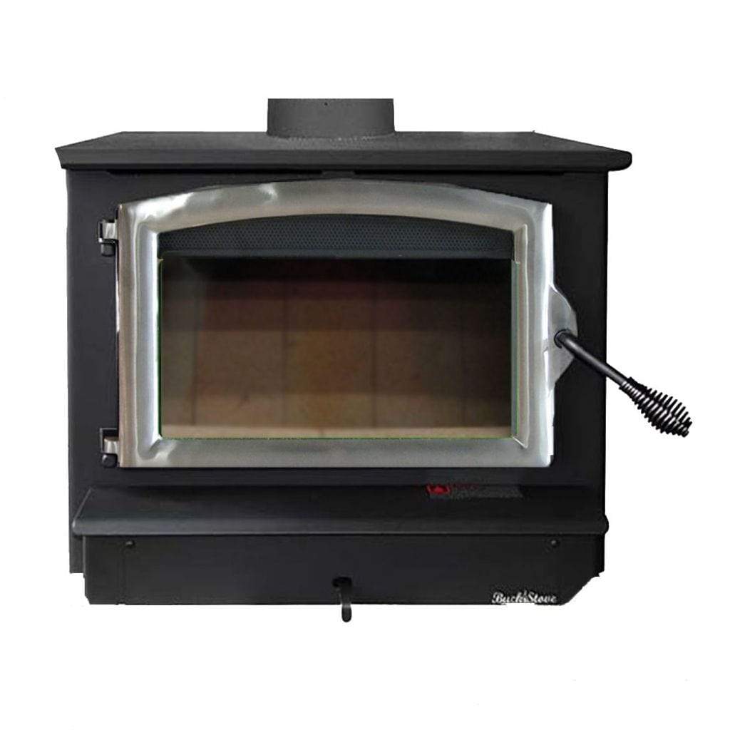 Wood Stove Pewter Buck Stove Model 74 Non-Catalytic Wood Burning Stove with Door
