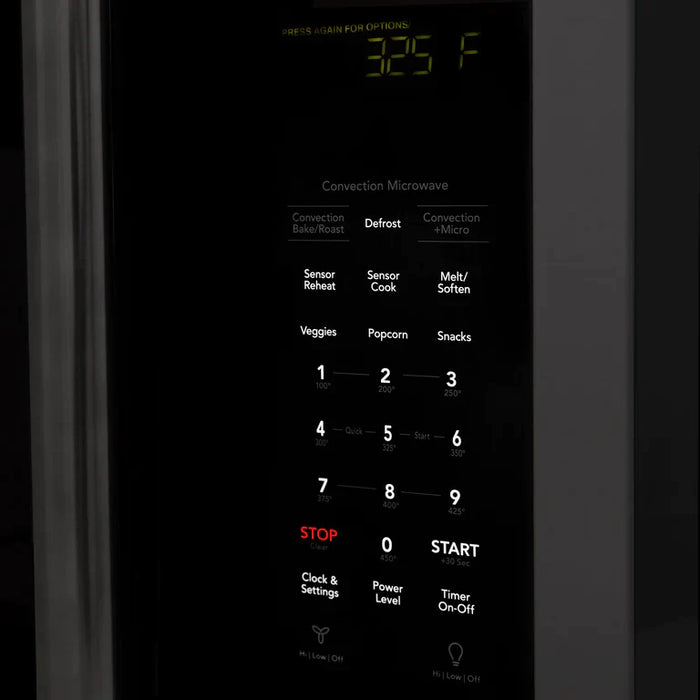 ZLINE Over the Range Convection Microwave Oven in Black Stainless Steel with Traditional Handle and Sensor Cooking