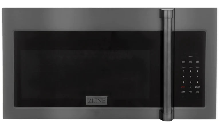 ZLINE Kitchen Package with Black Stainless Steel Refrigeration, 30" Dual Fuel Range and 30" Traditional Over the Range Microwave