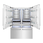 ZLINE 60 In. 32.2 cu. ft. Built-In 4-Door Refrigerator with Internal Water and Ice Dispenser in Stainless Steel 3