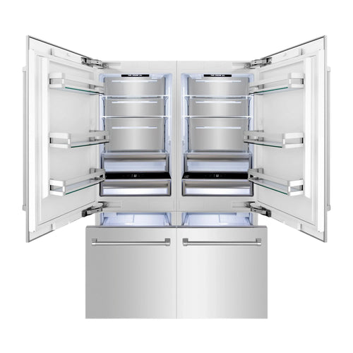 ZLINE 60 In. 32.2 cu. ft. Built-In 4-Door Refrigerator with Internal Water and Ice Dispenser in Stainless Steel 3