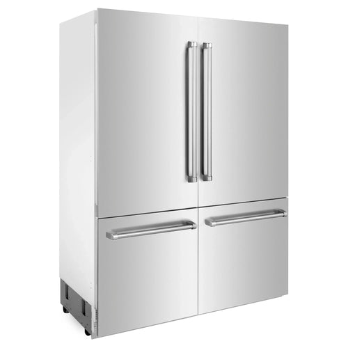 ZLINE 60 In. 32.2 cu. ft. Built-In 4-Door Refrigerator with Internal Water and Ice Dispenser in Stainless Steel 1