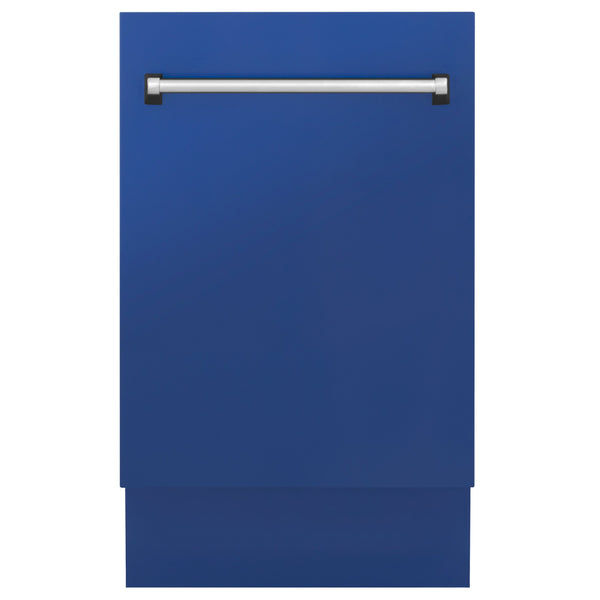 ZLINE 18 in. Top Control Tall Dishwasher in Blue Matte with 3rd Rack 1