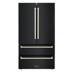 ZLINE 36 In. Autograph 22.5 cu. ft. Refrigerator with Ice Maker in Fingerprint Resistant Black Stainless Steel and Gold Accents 14