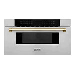 ZLINE Autograph 30 In. 1.2 cu. ft. Built-In Microwave Drawer In Stainless Steel With Gold Accents7