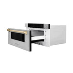 ZLINE Autograph 30 In. 1.2 cu. ft. Built-In Microwave Drawer In Stainless Steel With Gold Accents 4