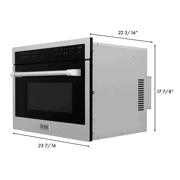 ZLINE 24 In. Built-in Convection Microwave Oven in DuraSnow® with Speed and Sensor Cooking 8