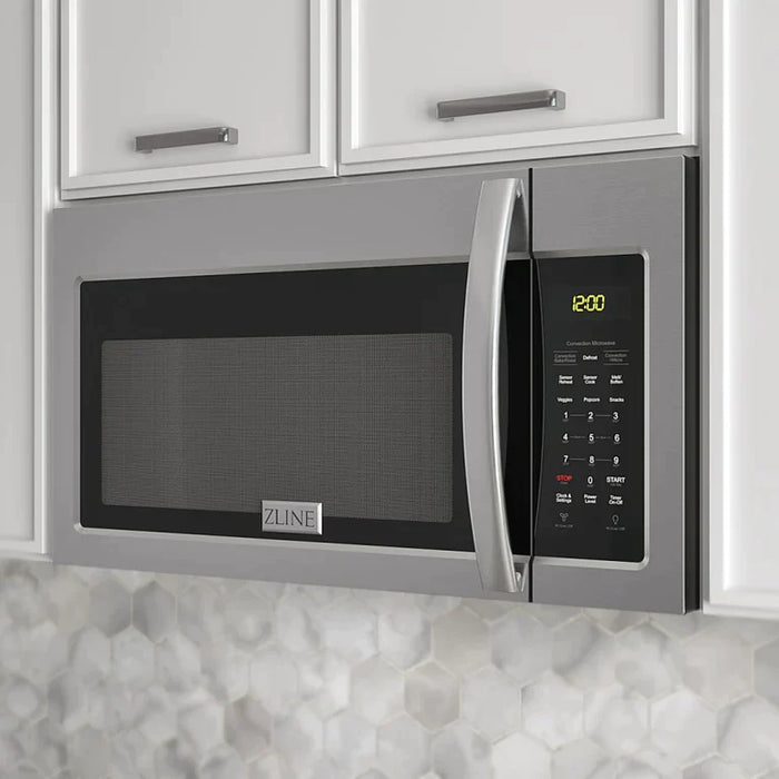 ZLINE Over the Range Convection Microwave Oven in Stainless Steel with Modern Handle and Sensor Cooking