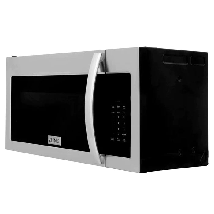 ZLINE 30 in. Kitchen Appliance Package with Stainless Steel Dual Fuel Range, Modern Over The Range Microwave and Dishwasher