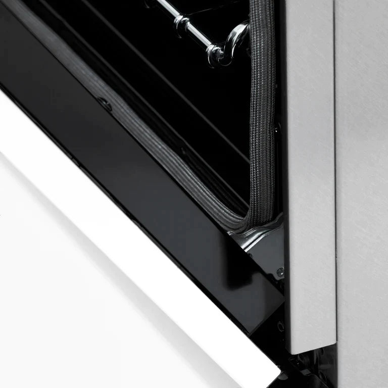 ZLINE Autograph Edition 48 in. Gas Range in DuraSnow® with White Matte Door and Champagne Bronze Accents
