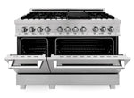 ZLINE 48 in. Professional Gas Burner/Electric Oven in DuraSnow® Stainless with 6.0 cu.ft. Oven1