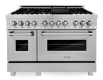 ZLINE 48 in. Professional Gas Burner/Electric Oven in DuraSnow® Stainless with 6.0 cu.ft. Oven16
