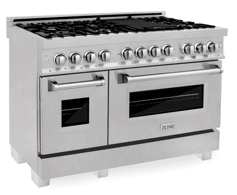 ZLINE 48 in. Professional Gas Burner/Electric Oven in DuraSnow® Stainless with 6.0 cu.ft. Oven 2