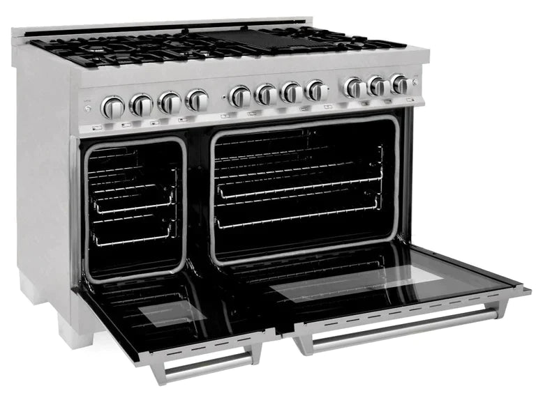 ZLINE 48 in. Professional Gas Burner/Electric Oven in DuraSnow® Stainless with 6.0 cu.ft. Oven