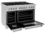 ZLINE 48 in. Professional Gas Burner/Electric Oven in DuraSnow® Stainless with 6.0 cu.ft. Oven 4