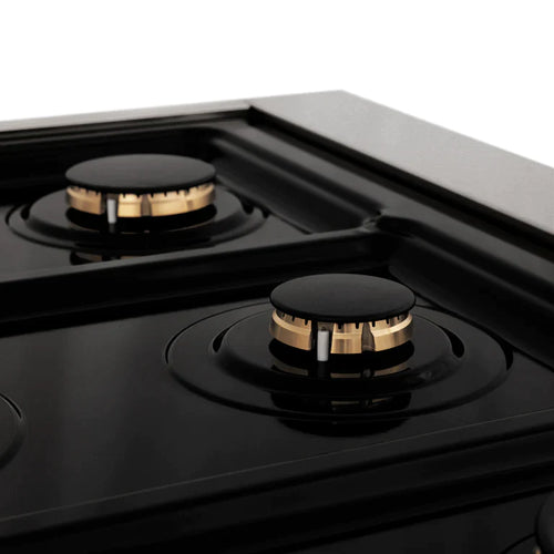 ZLINE Autograph Edition 48 in. Gas Range in DuraSnow® with White Matte Door and Champagne Bronze Accents 5
