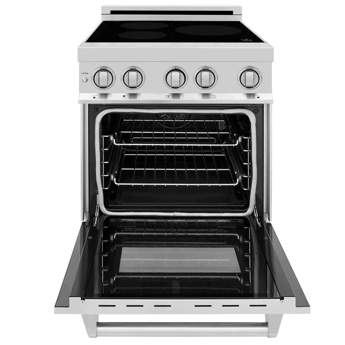 ZLINE 24 In. Induction Range with a 3 Element Stove and Electric Oven in Stainless Steel