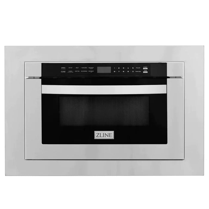 ZLINE 24 in. 1.2 Cu. Ft. Microwave Drawer In Stainless Steel with 30 in. Trim Kit