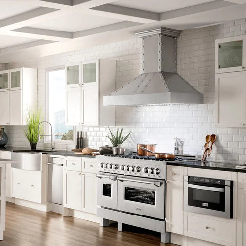 ZLINE 48 in. Professional Gas Burner/Electric Oven in DuraSnow® Stainless with 6.0 cu.ft. Oven 8