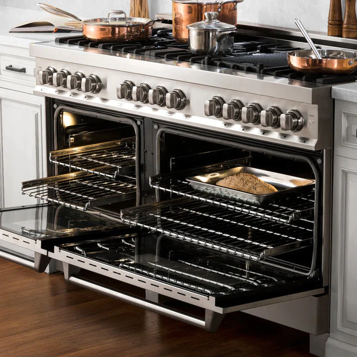 ZLINE 60 in. Professional Gas Burner/Electric Oven Stainless Steel Range with Brass Burners