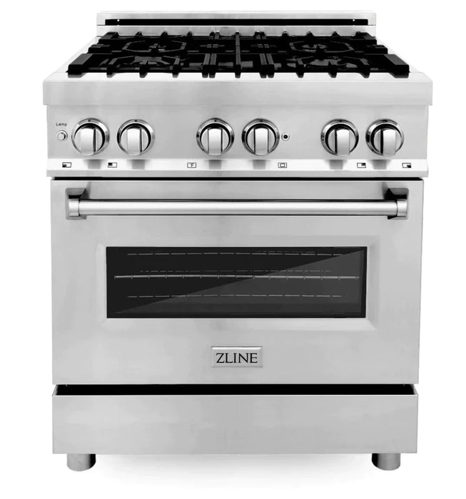 ZLINE Kitchen and Bath Appliance Package Dual Fuel Range & Range Hood