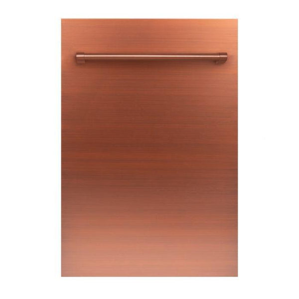 ZLINE 18 in. Top Control Dishwasher in Copper with Stainless Steel Tub and Traditional Style Handle 1