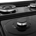 ZLINE 24 in. Professional Gas Burner/Electric Oven in DuraSnow® Range with Red Matte Door 13