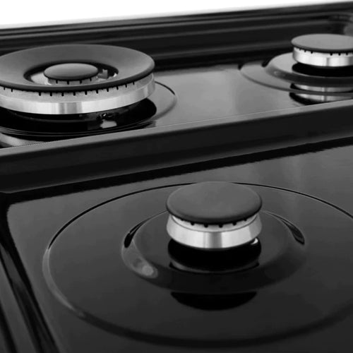 ZLINE 24 in. Professional Gas Burner/Electric Oven in DuraSnow® Range with Red Matte Door 13