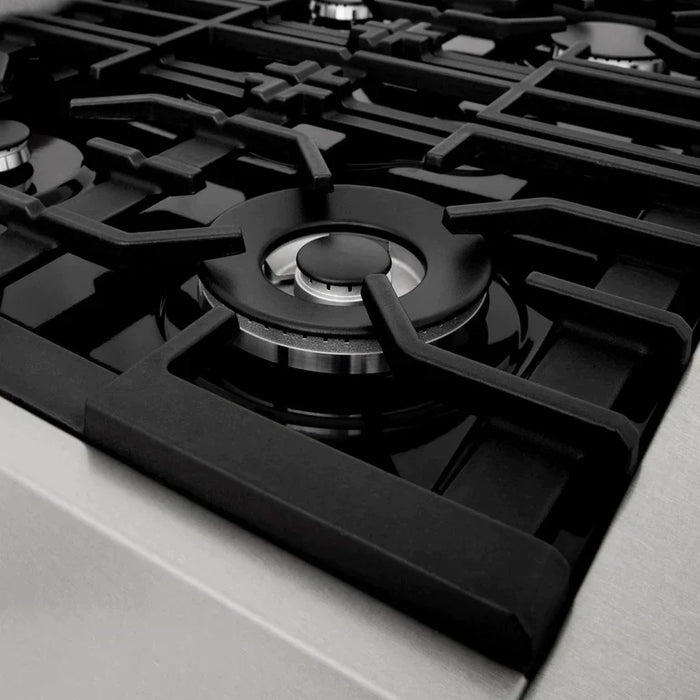 ZLINE 36 in. Professional Gas Burner/Electric Oven in DuraSnow® Stainless with DuraSnow® Stainless Door