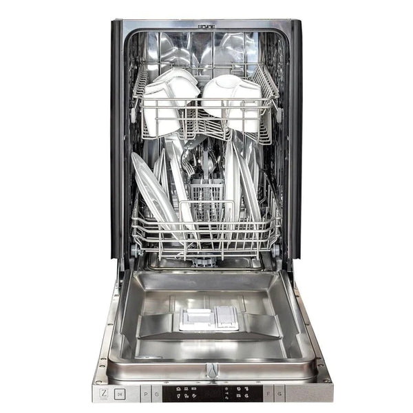 ZLINE 18 in. Top Control Dishwasher in Red Matte Stainless Steel 2