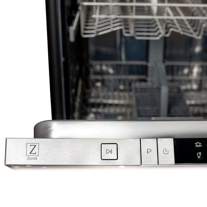 ZLINE 30" Kitchen Package with DuraSnow® Stainless Dual Fuel Range, Ducted Vent Range Hood and Dishwasher