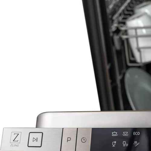 ZLINE 18 in. Top Control Dishwasher in Black Stainless Steel 4