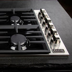 ZLINE 36 in. Dropin Cooktop with 6 Gas Burners and Black Porcelain Top3