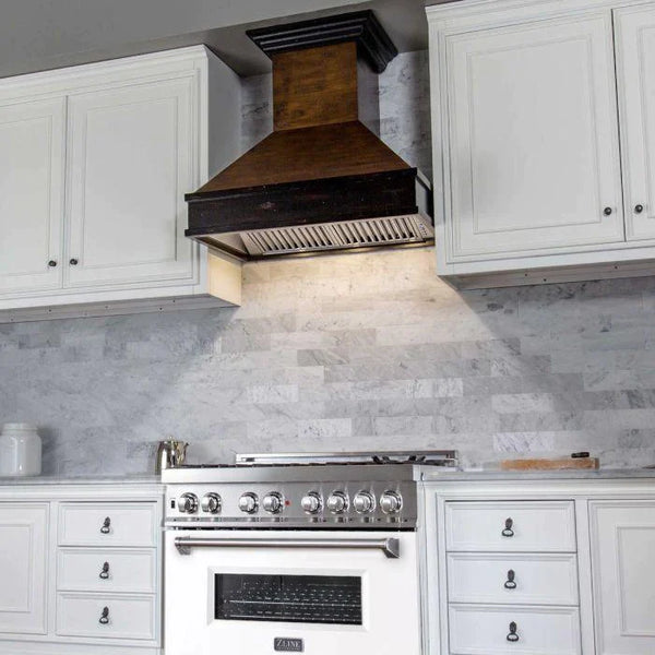 ZLINE 36 in. Professional Gas Burner/Electric Oven Stainless Steel Range with White Matte Door 3